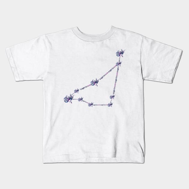 Zodiac Capricorn constellation Kids T-Shirt by INDONESIA68